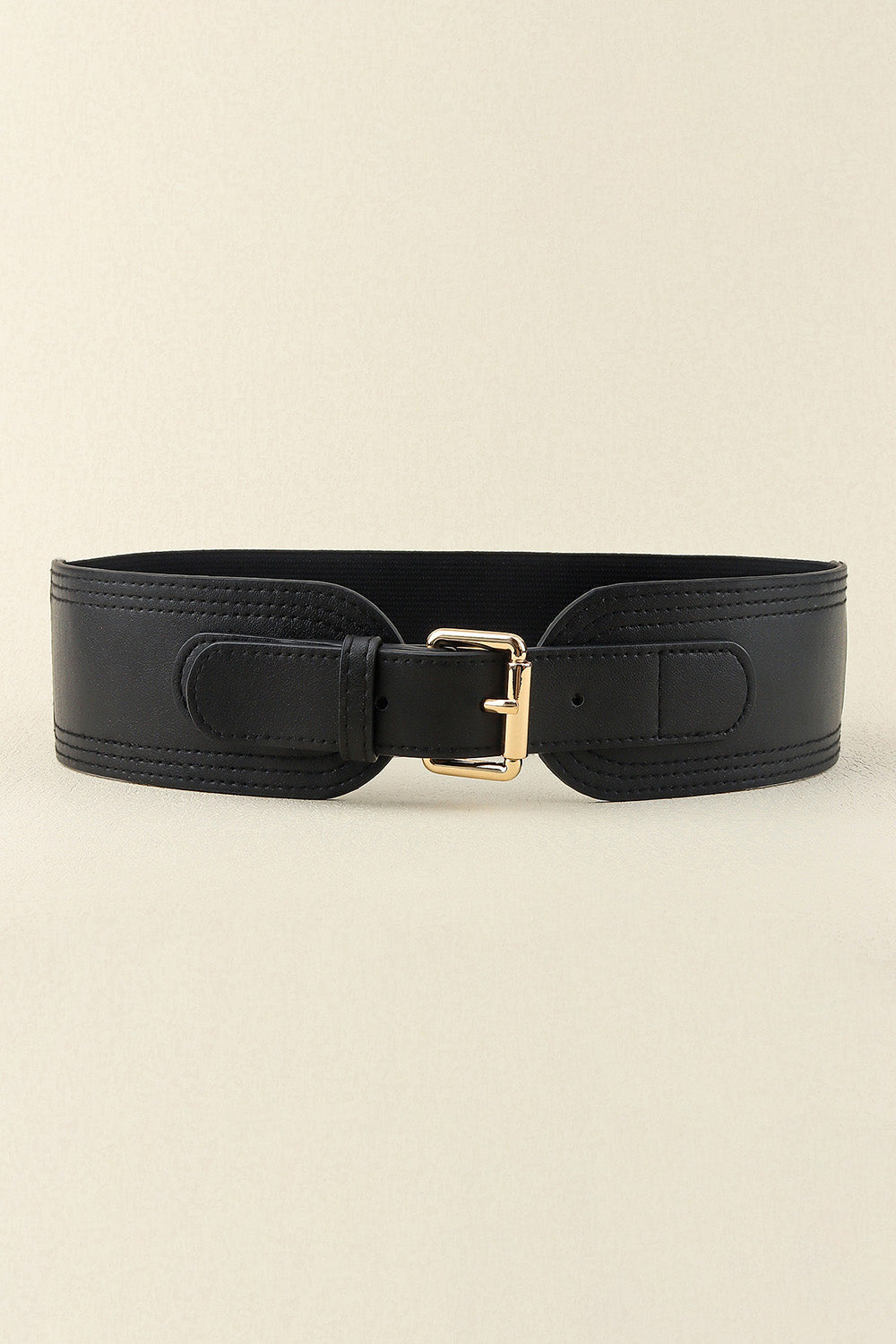 Madison Ave Elastic Wide PU Belt