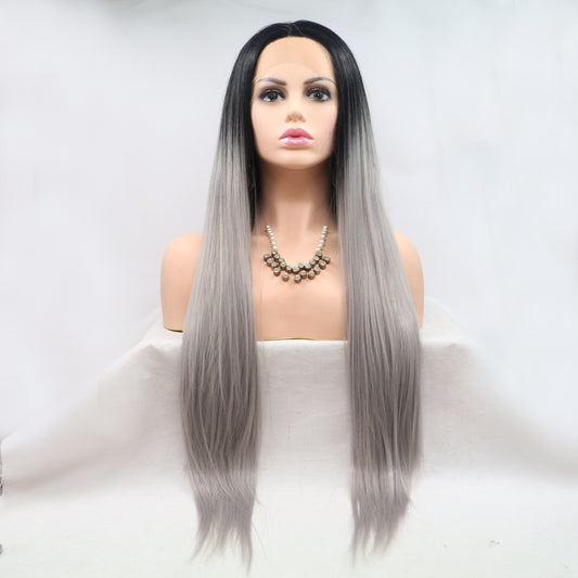 Rita 13*3" Lace Front Wigs Synthetic Long Straight 24" 130% Density