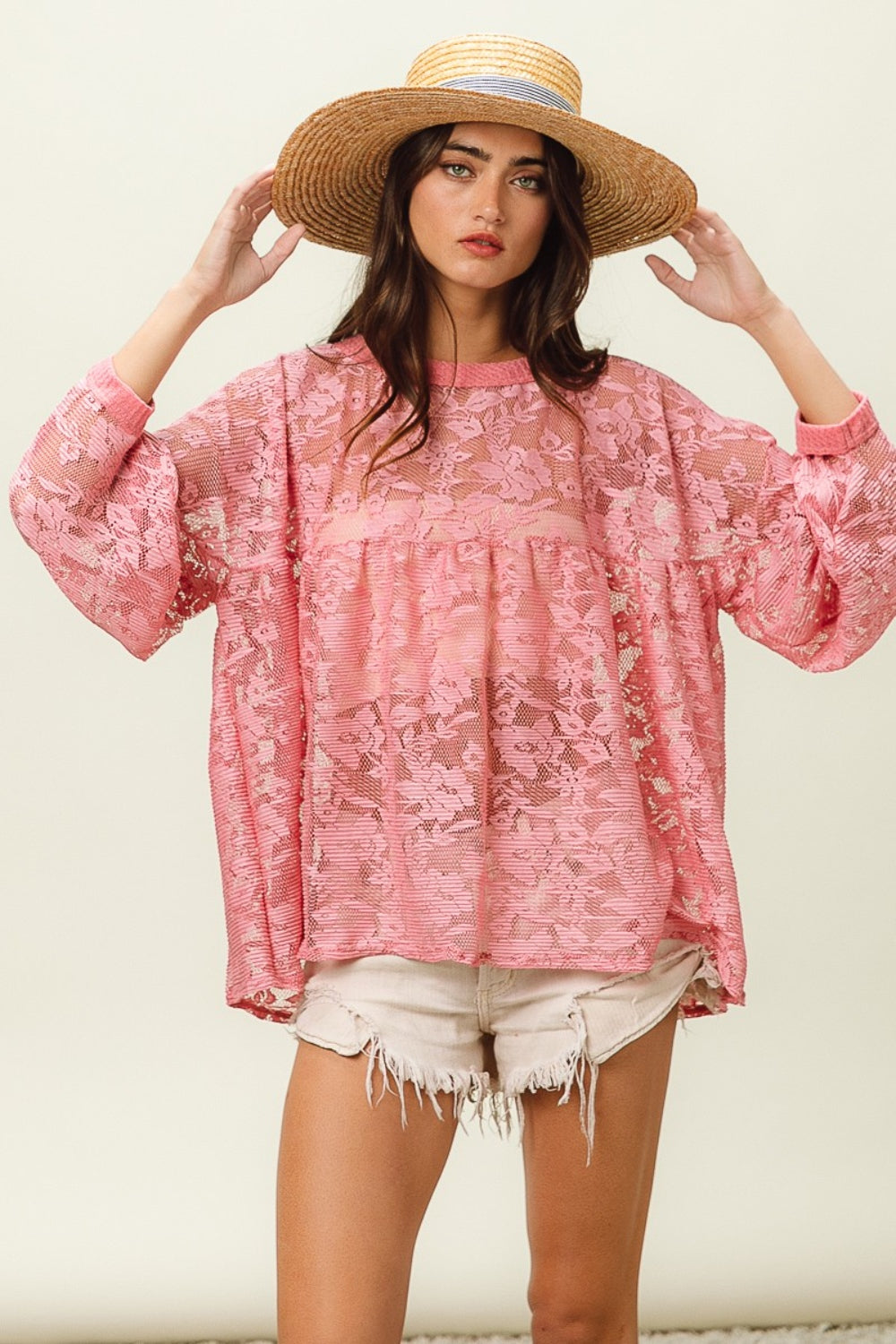 Clara Floral Lace Long Sleeve Top