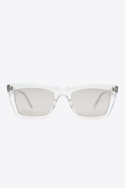 Clear Frame Rectangle Sunglasses