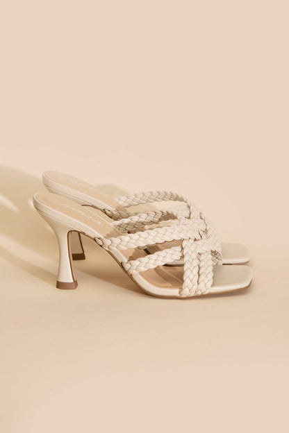 Kelly Double Cross Braided Heels