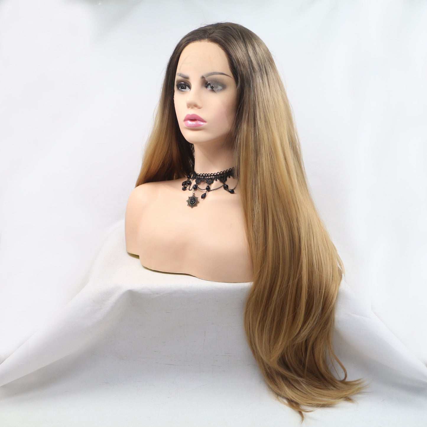 Destiny 13 x 3" Lace Front Wigs Synthetic Long Straight 24" 130% Density