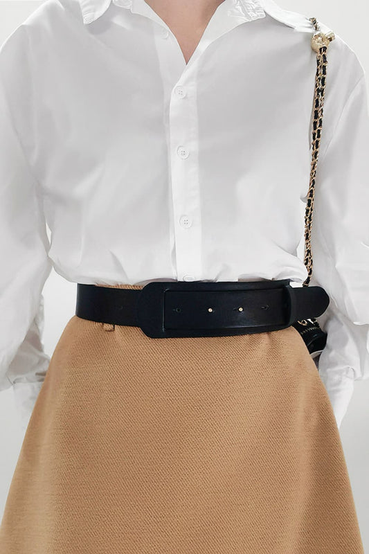 PushPull PU Leather Buckle Waist Belt