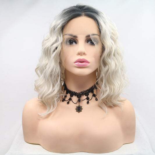 Aurora 13*3" Lace Front Wigs Synthetic Mid-length Wavy 12" 130% Density