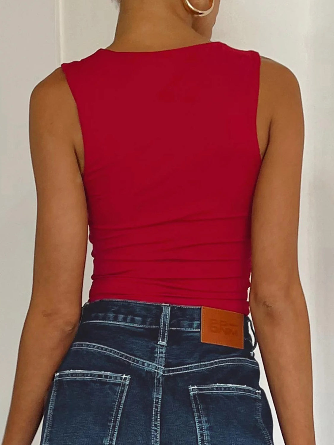 Square Neck Wide Strap Tank