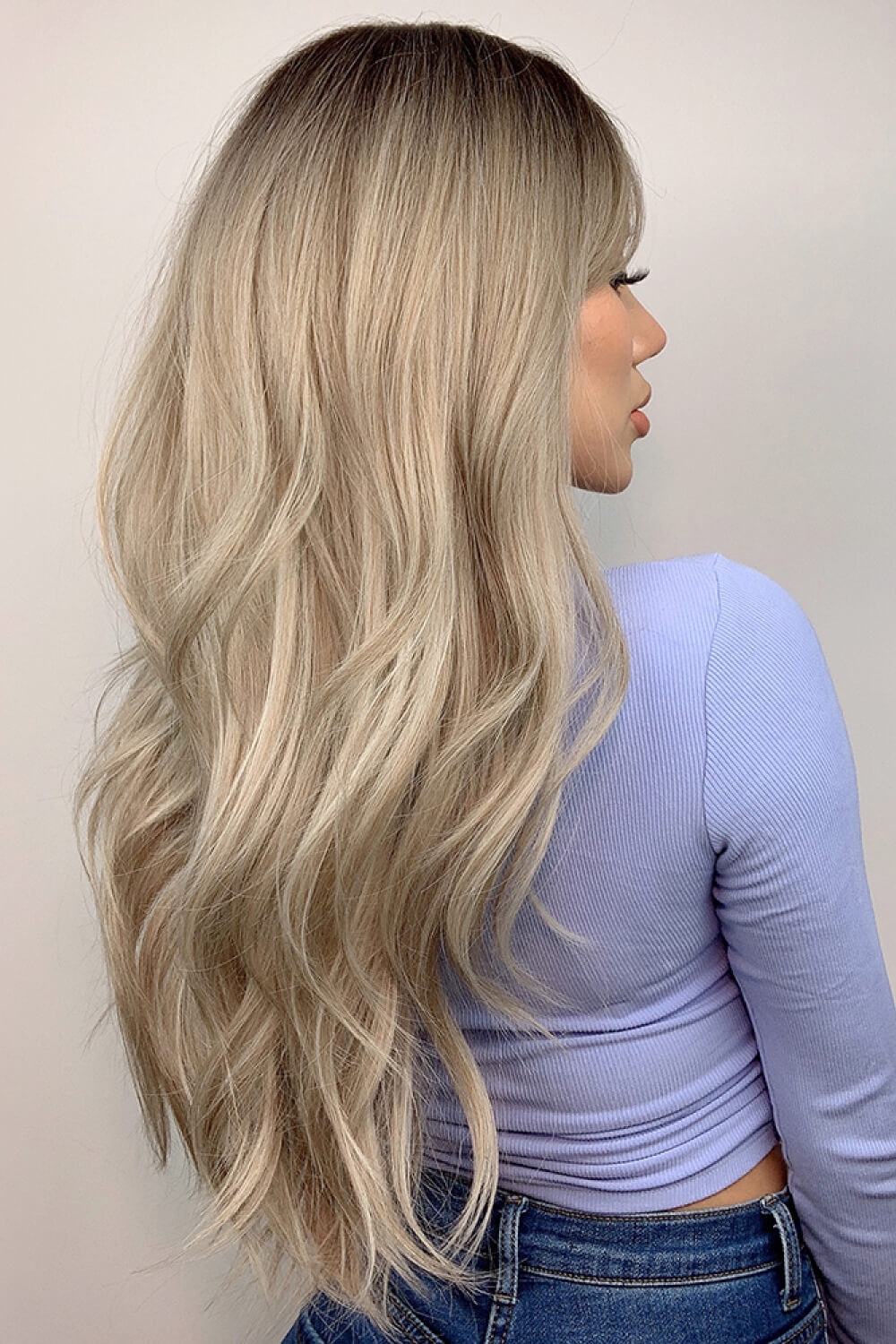 Sammy Ash Blonde Balayage Long Wave Wigs 26''