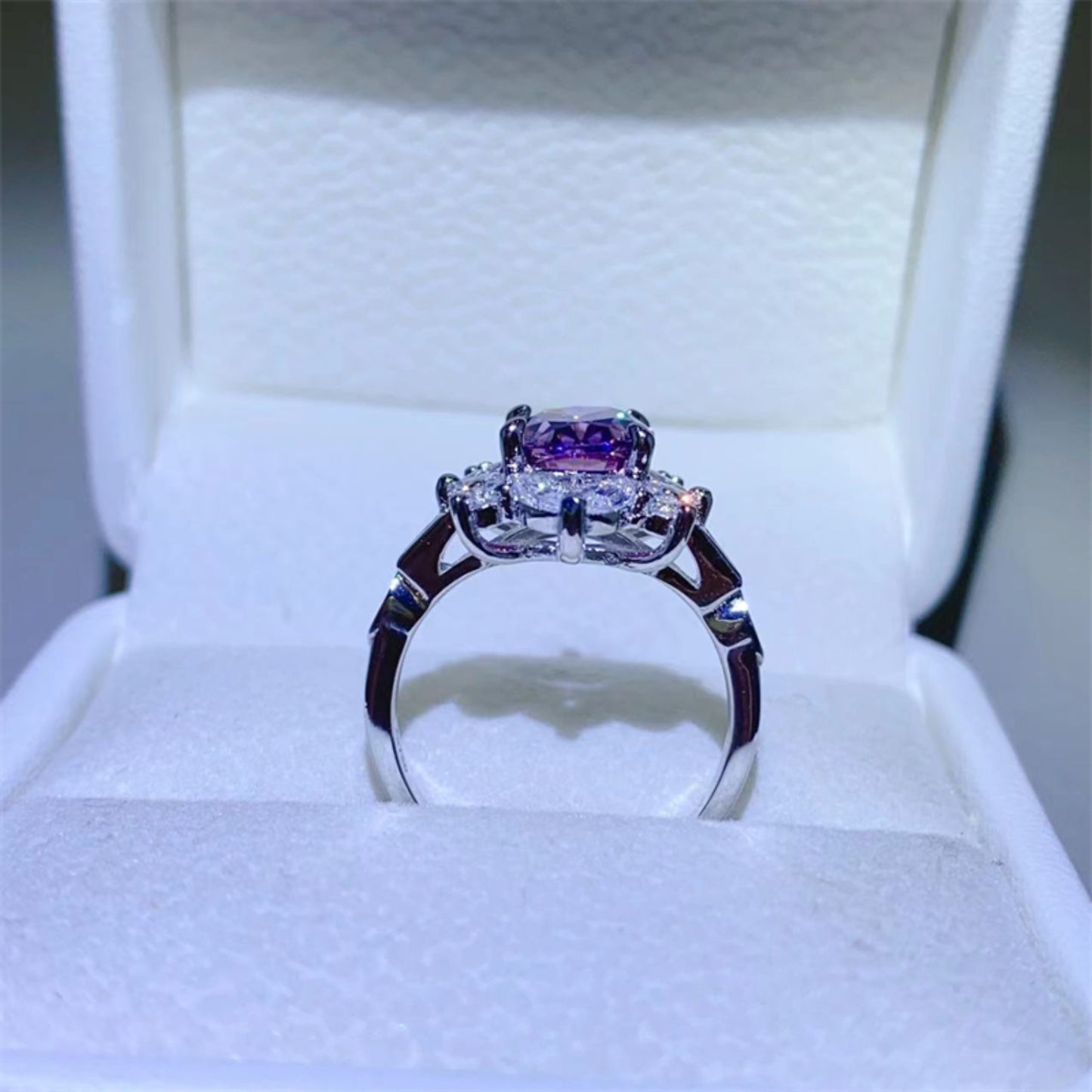 Violeta Princessa 2 Carat Moissanite 925 Sterling Silver Ring