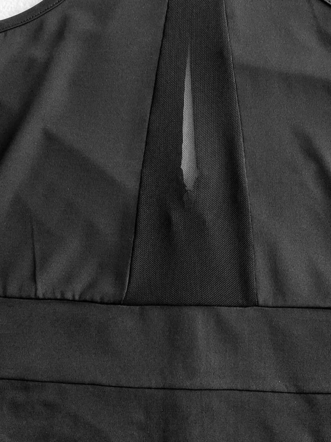 Cutout Grecian Neck Dress - Black