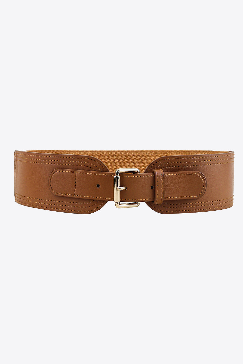 Madison Ave Elastic Wide PU Belt