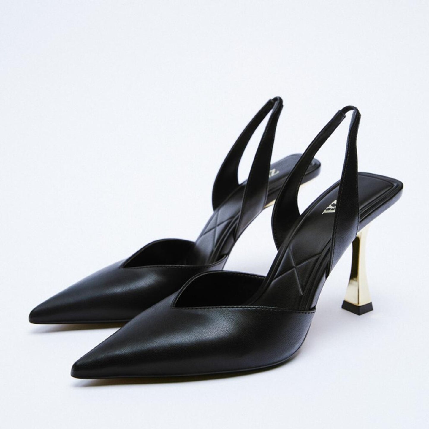 Seri PU Leather Point Toe Stiletto Heel Pumps