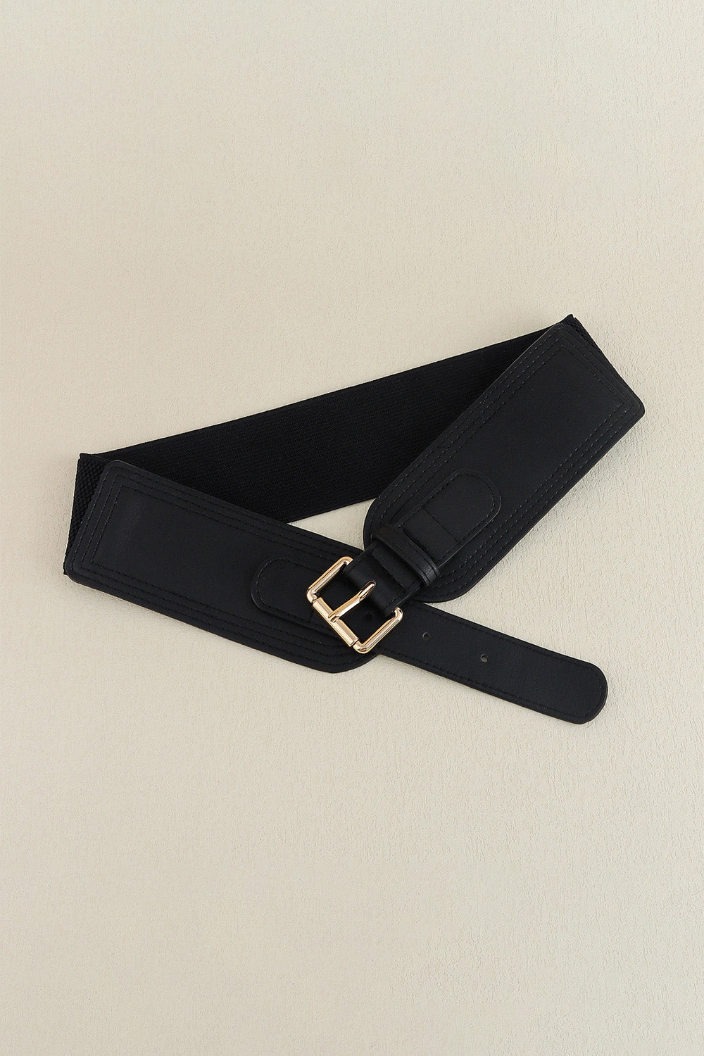 Madison Ave Elastic Wide PU Belt