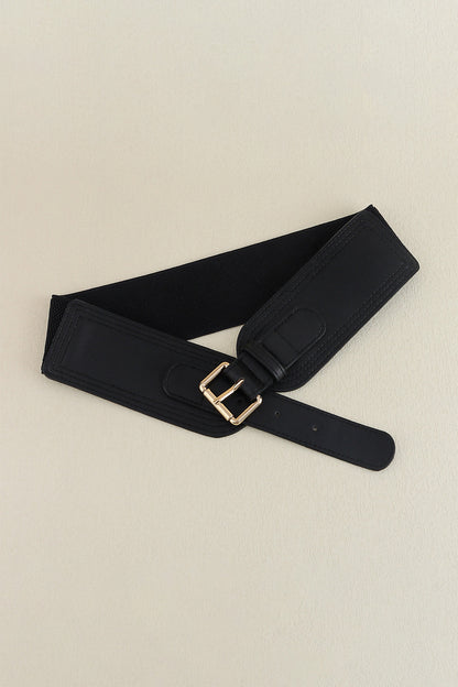 Madison Ave Elastic Wide PU Belt