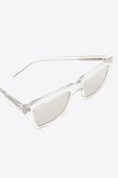 Clear Frame Rectangle Sunglasses