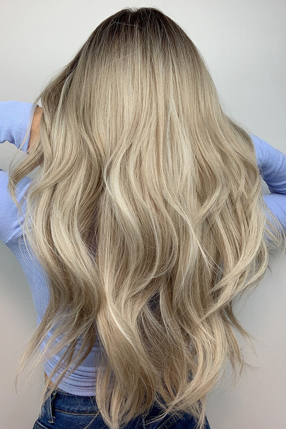 Sammy Ash Blonde Balayage Long Wave Wigs 26''