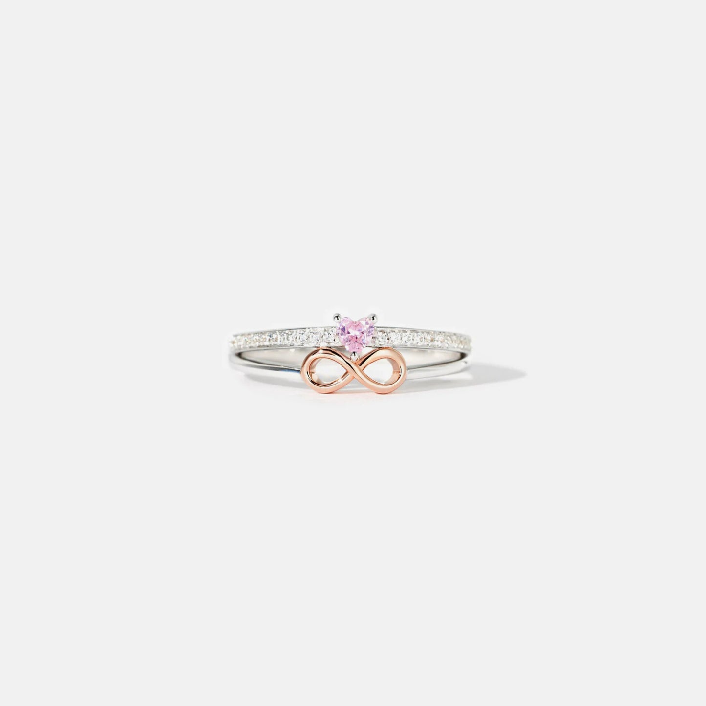 Infinite Love Zircon Double-Layered Ring