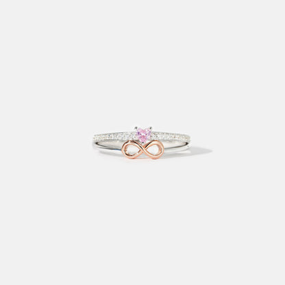 Infinite Love Zircon Double-Layered Ring