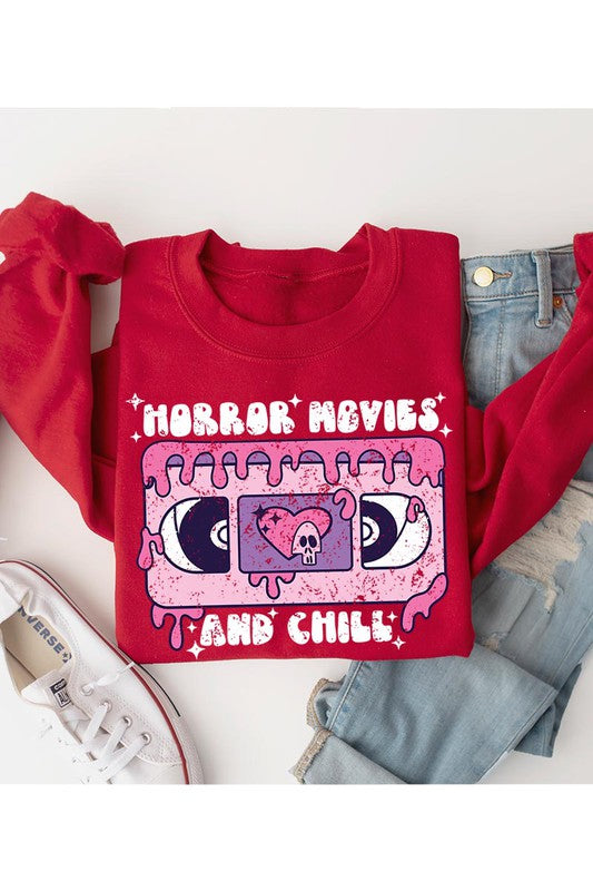 Horros Movies And Chill Unisex Fleece Sweatshirt