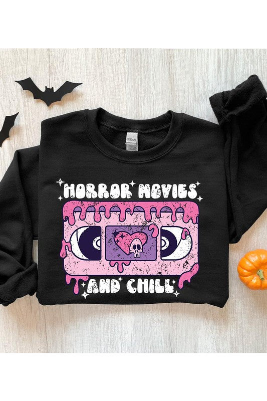 Horros Movies And Chill Unisex Fleece Sweatshirt