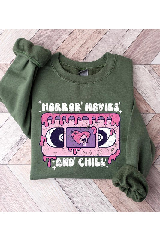 Horros Movies And Chill Unisex Fleece Sweatshirt