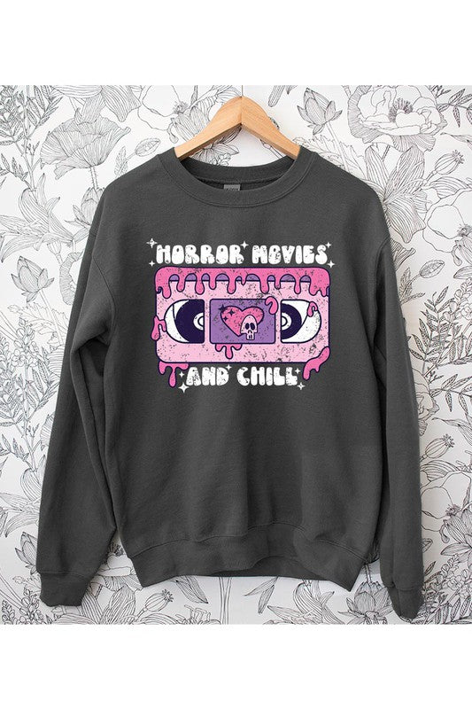 Horros Movies And Chill Unisex Fleece Sweatshirt