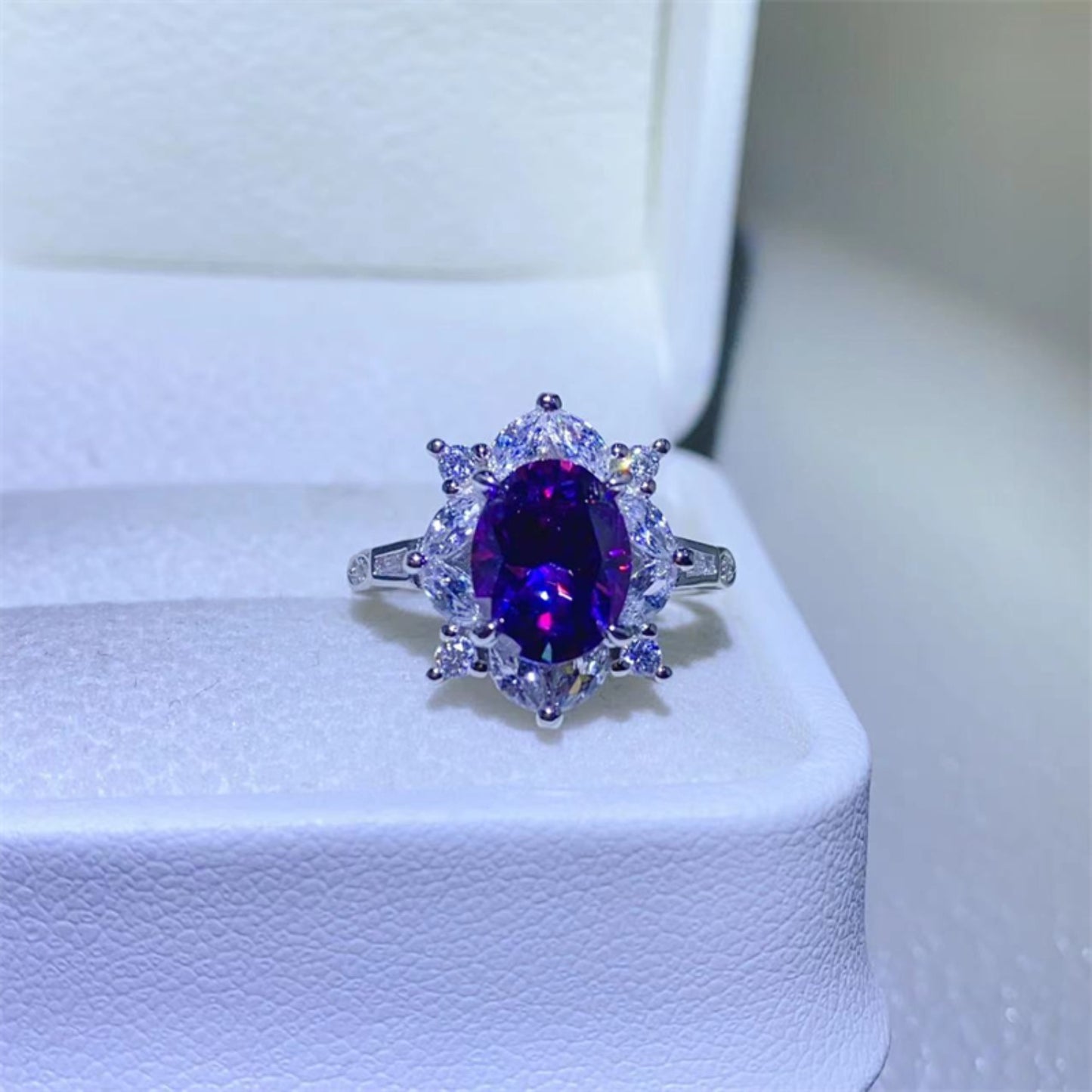 Violeta Princessa 2 Carat Moissanite 925 Sterling Silver Ring