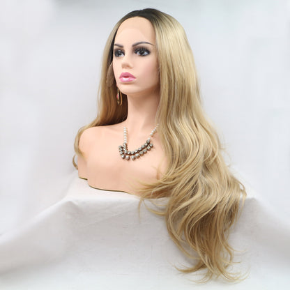 Teya 13 x 3" Lace Front Wigs Synthetic Long Wavy 24" 130% Density