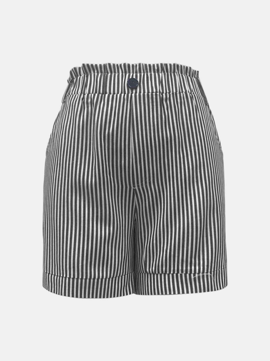 Full Size High Waist Vertical Striped Shorts