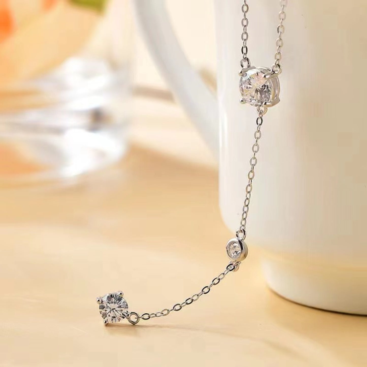 Yvette 1.5 Carat Moissanite 925 Sterling Silver Necklace