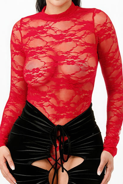 Lace Bodysuit & Mermaid Skirt Set