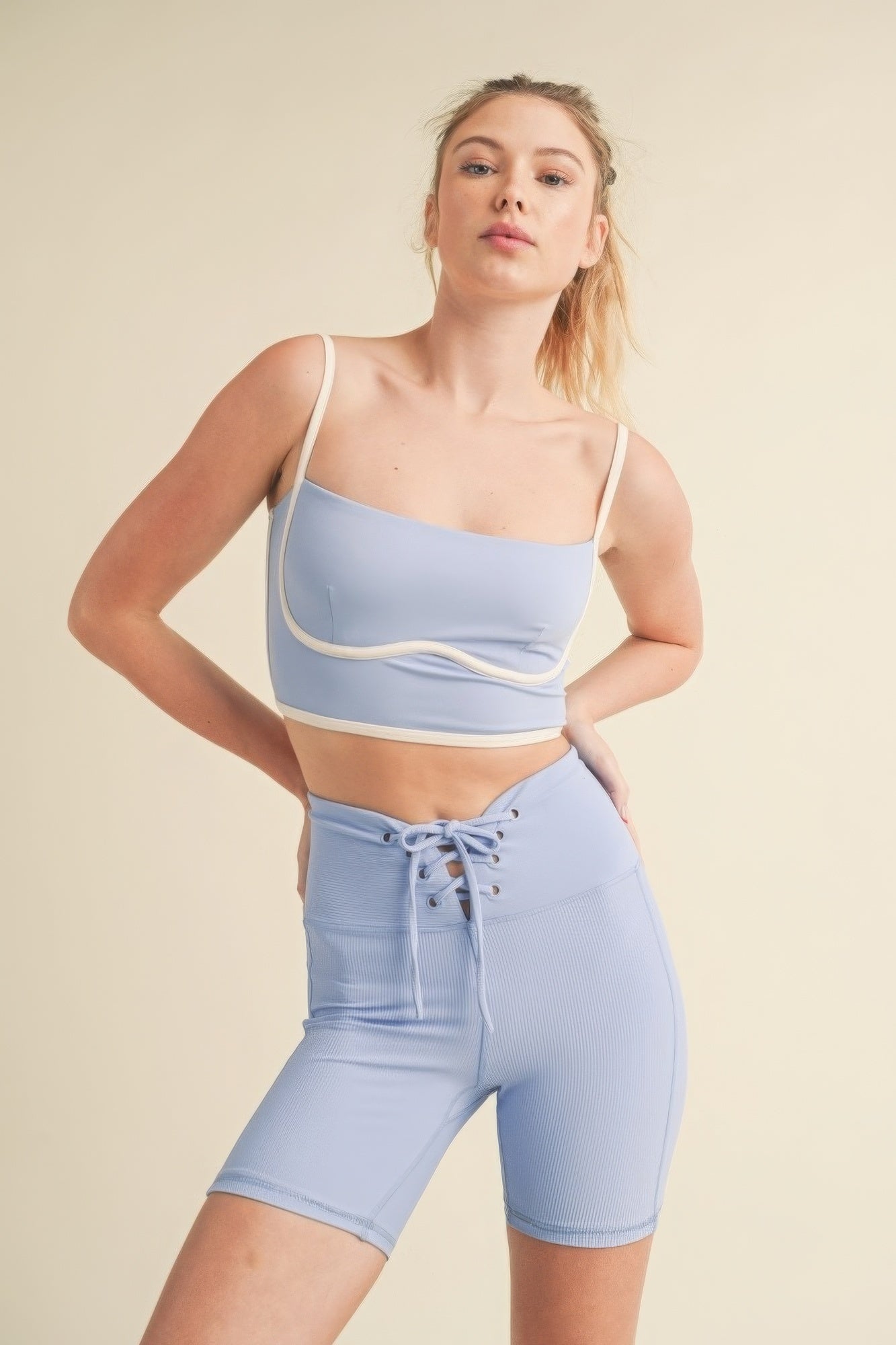 Sculpting Bra Tank - Light Blue