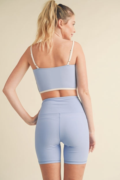 Sculpting Bra Tank - Light Blue