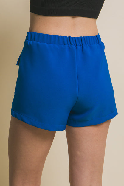 Vertigo Skorts With Cargo Pockets - Azure Blue