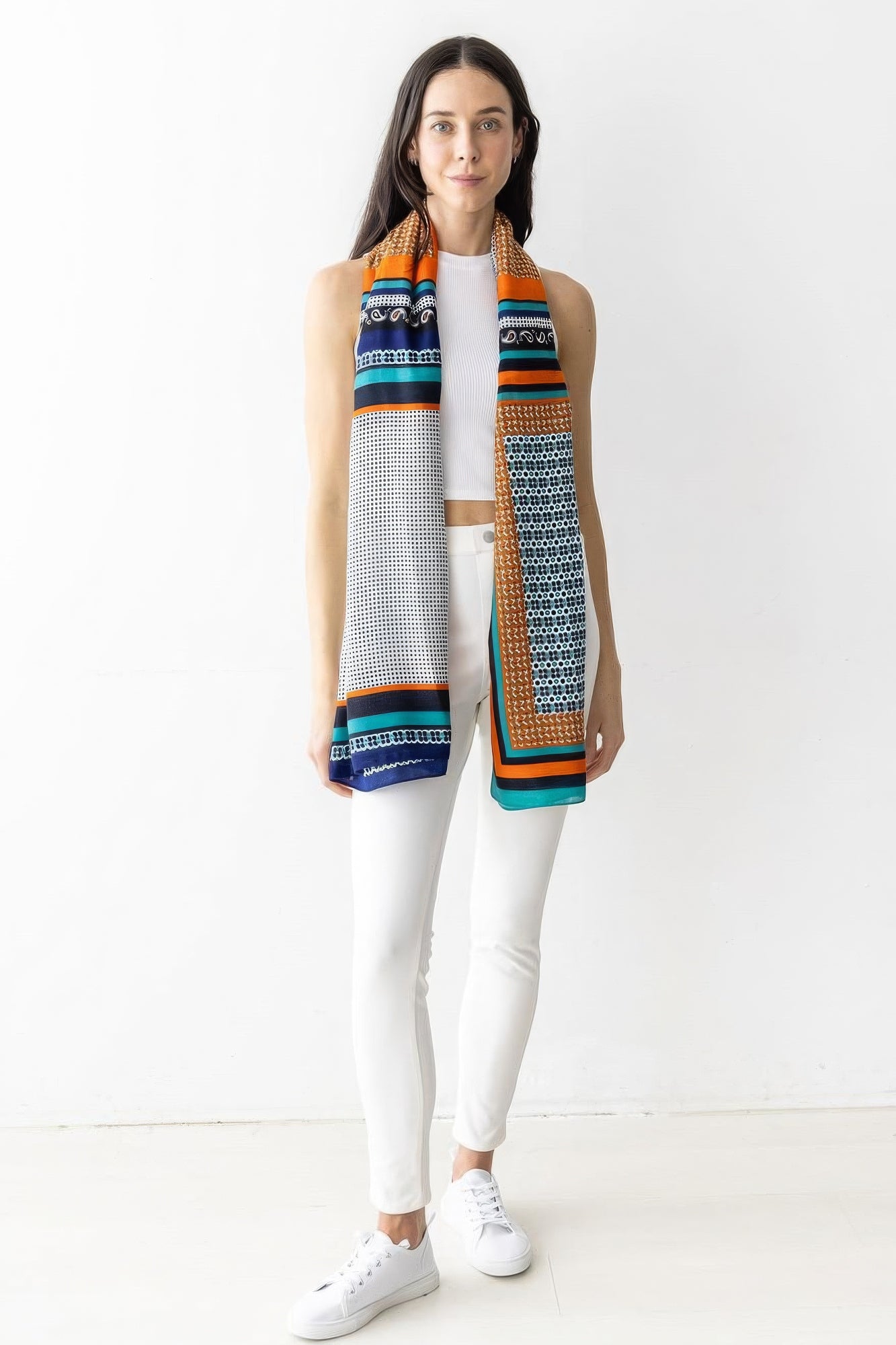 Mykonos Paisley Skinny Scarf