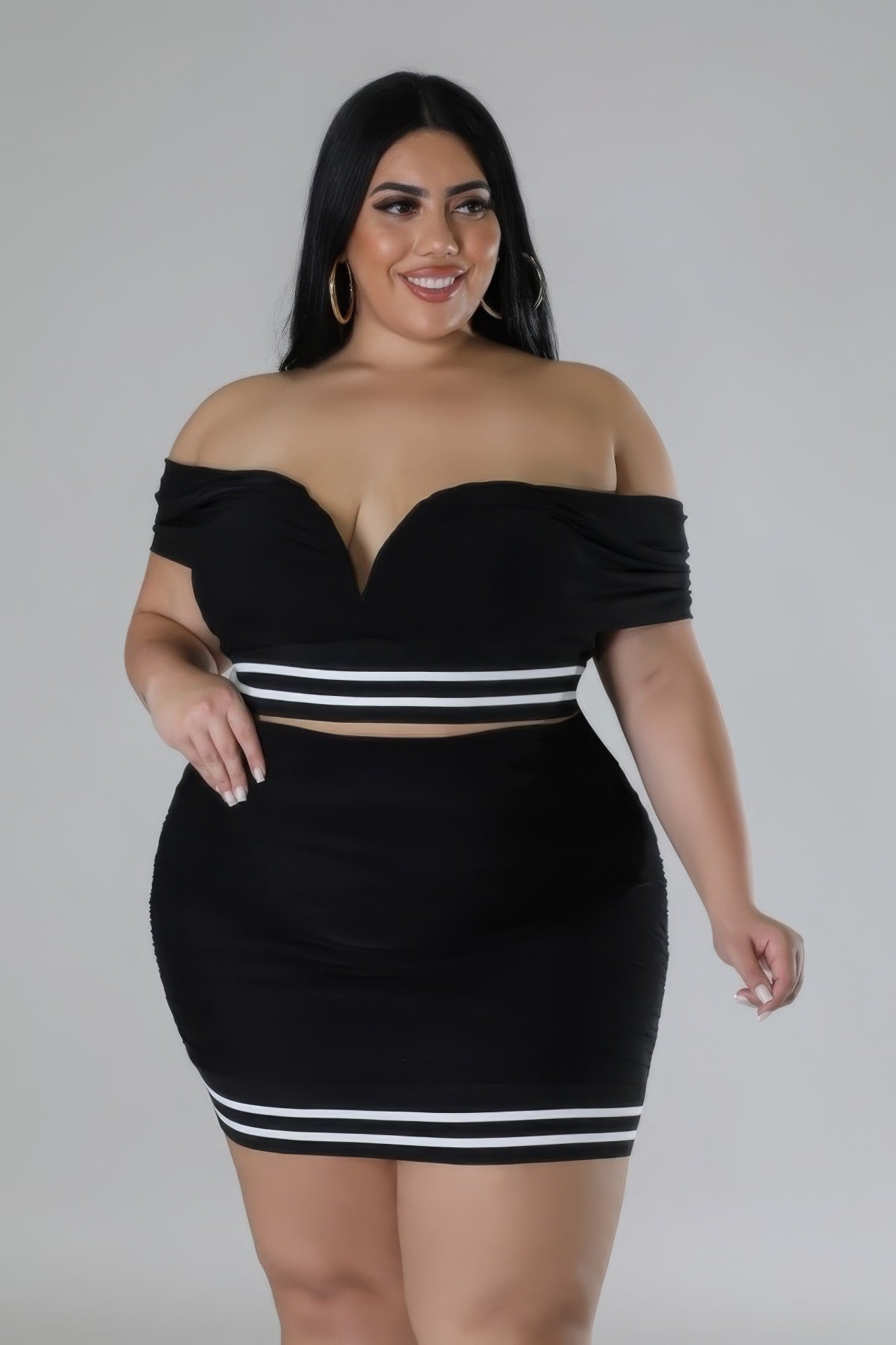 Vacay Stretch Skirt Set - Black