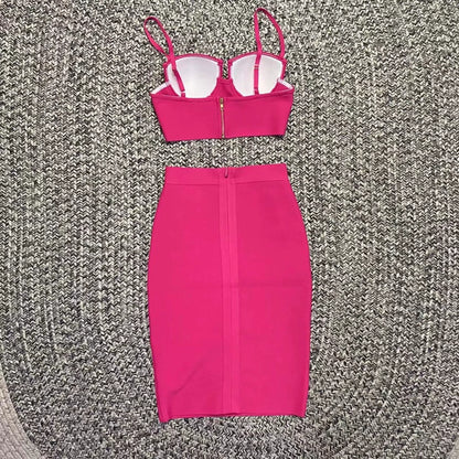 Two-Piece Bandage Skirt Set