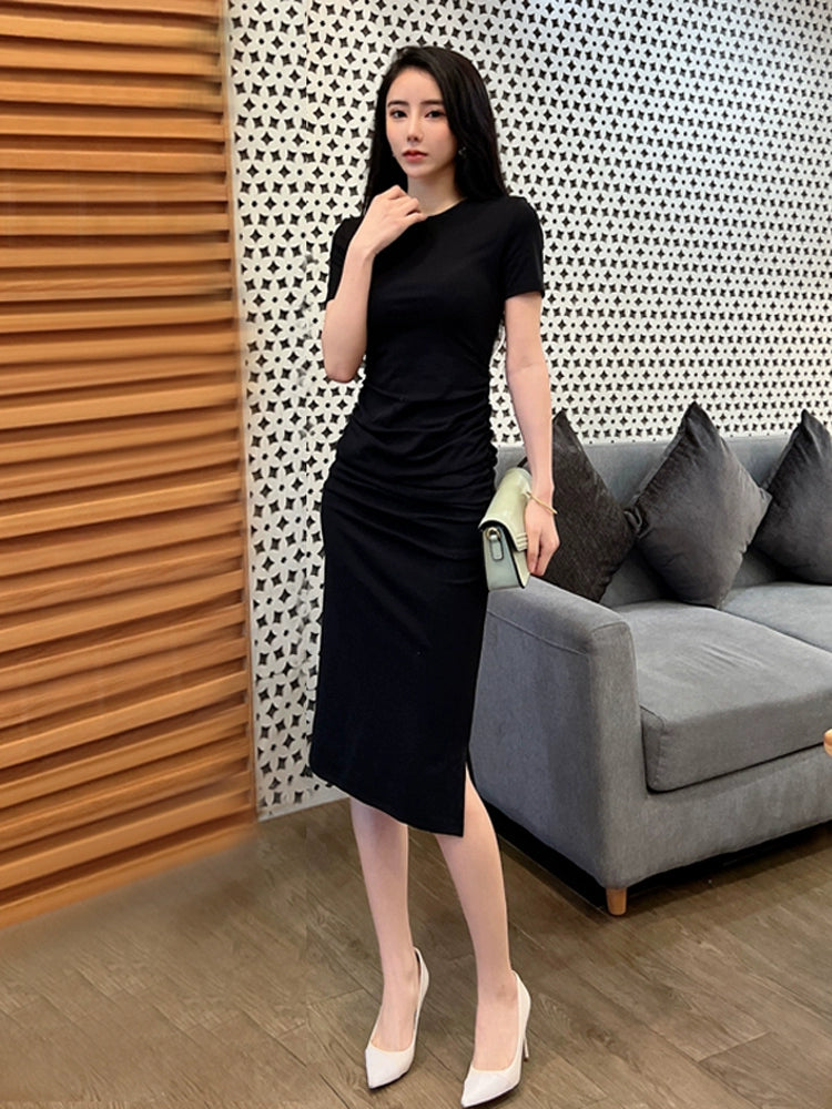 Women's Professional Slim Fit Short Sleeve Dress