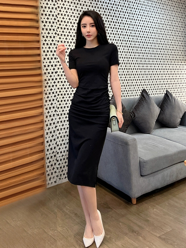 Women's Professional Slim Fit Short Sleeve Dress