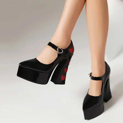 Oh My Heart Mary Jane Pumps - Black