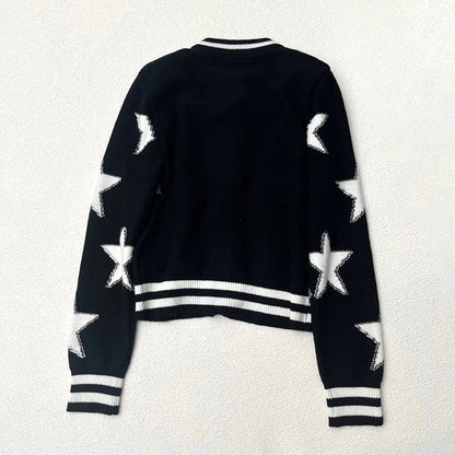 Star Jacquard Knit Cardigan