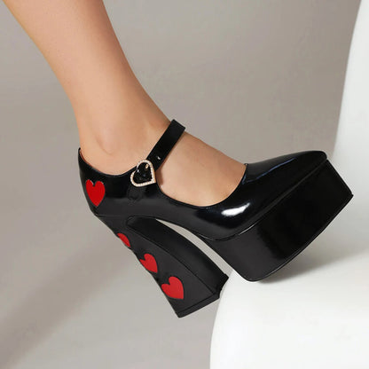 Oh My Heart Mary Jane Pumps - Black