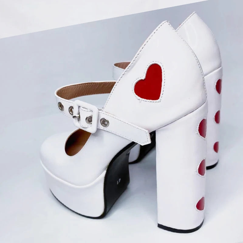 Oh My Heart Mary Jane Pumps - White Style