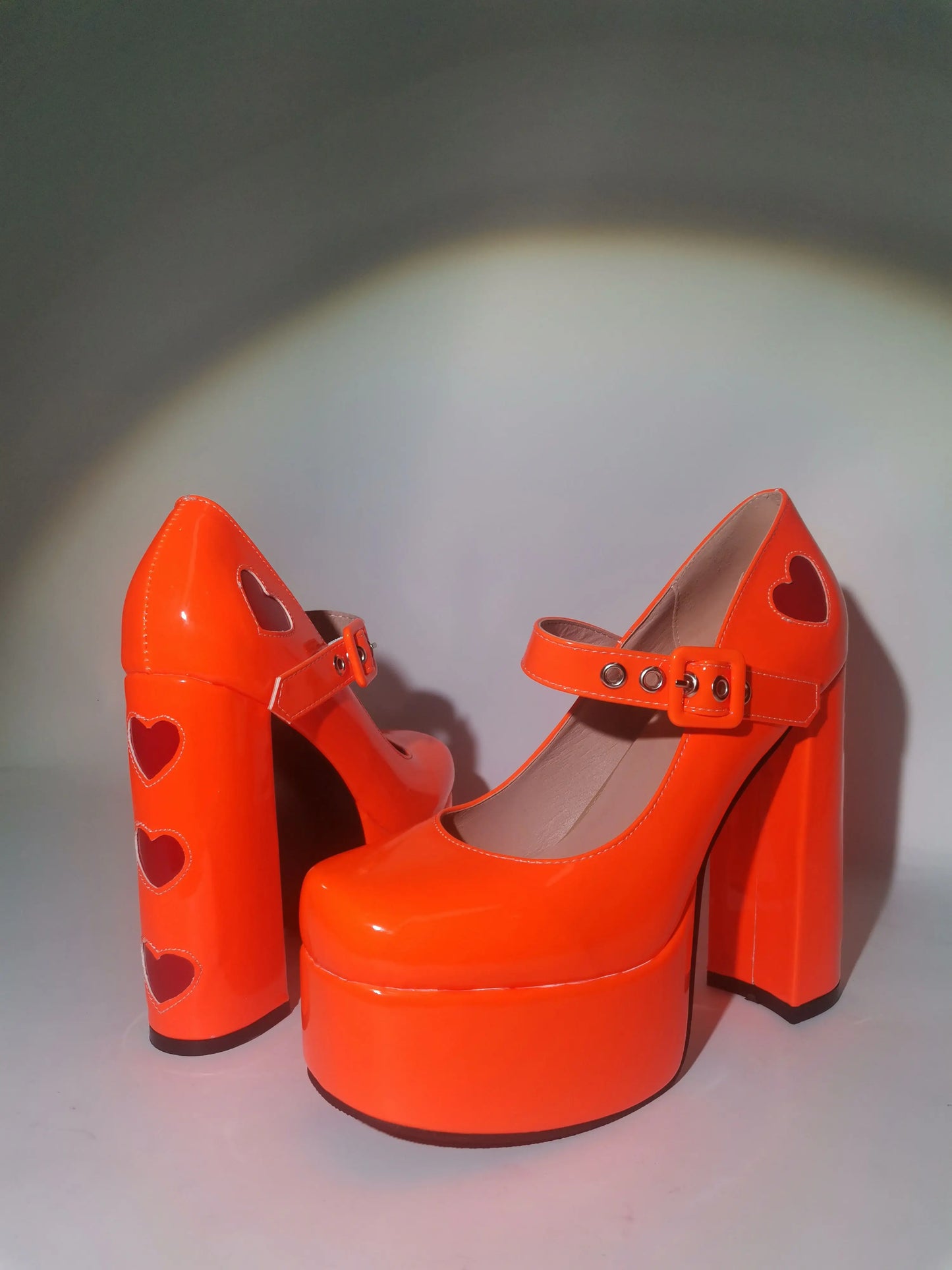 Oh My Heart Mary Jane Pumps - Orange Style