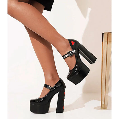 Oh My Heart Mary Jane Pumps - Black
