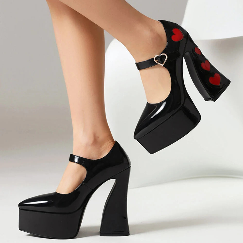 Oh My Heart Mary Jane Pumps - Black