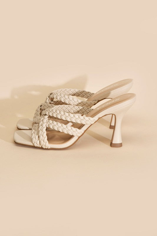 Kelly Double Cross Braided Heels