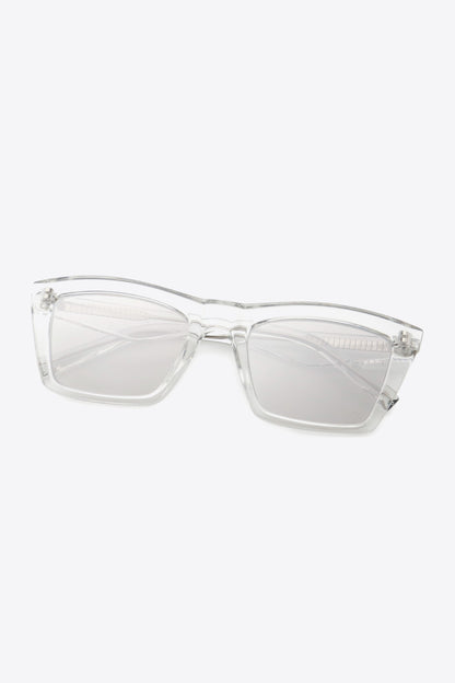 Clear Frame Rectangle Sunglasses