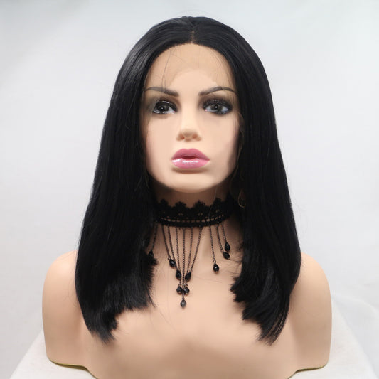 Avalera 13*3" Lace Front Wigs Synthetic Mid-length Straight 12" 130% Density