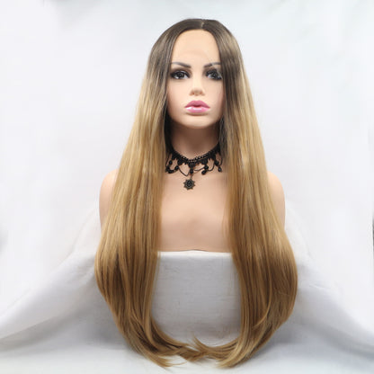 Destiny 13 x 3" Lace Front Wigs Synthetic Long Straight 24" 130% Density