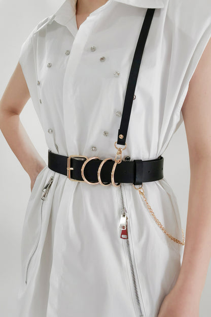 Punk PU Crossbody Belt