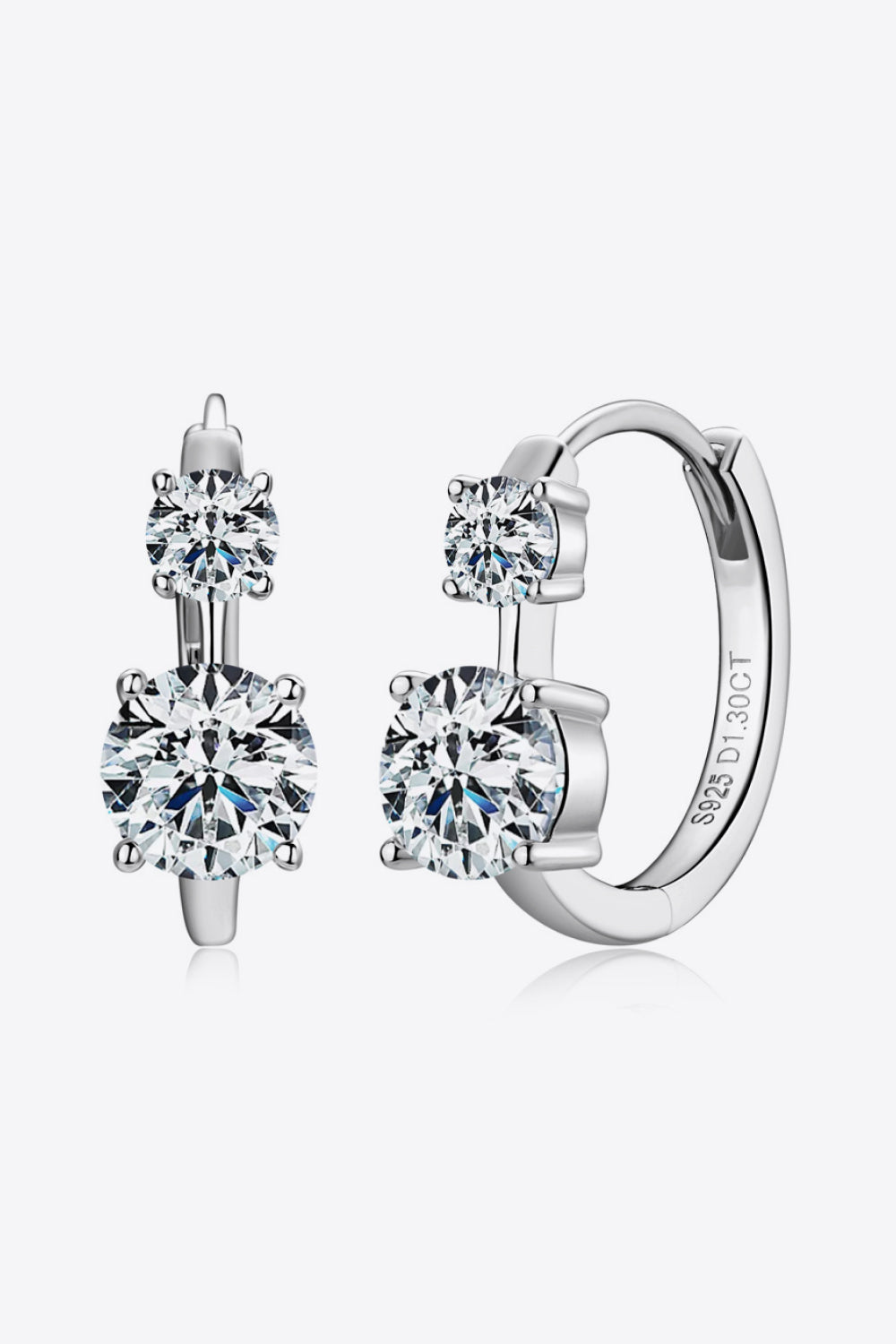 Circlet 925 Sterling Silver 1.3 Carat Moissanite Earrings